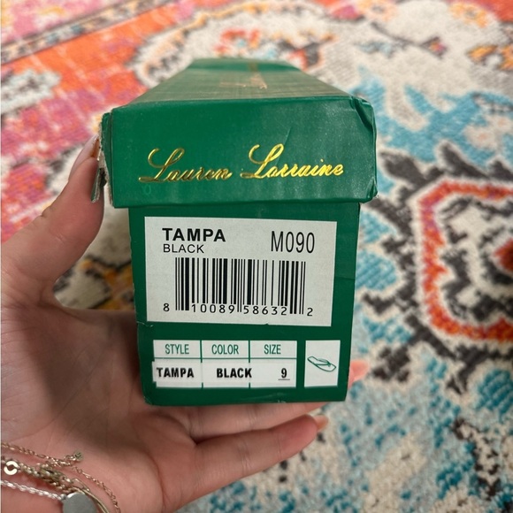 LAUREN LORRAINE “TAMPA” BLACK RHINESTONE SANDALS - Picture 5 of 6